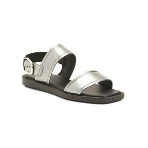 AQUATALIA Anthracite Made In Italy Leather Joni Sandals
